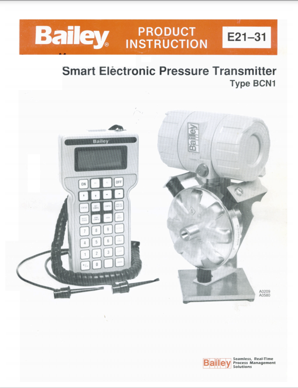 Bailey Controls Smart Electronic Pressure Transmitter BCN1